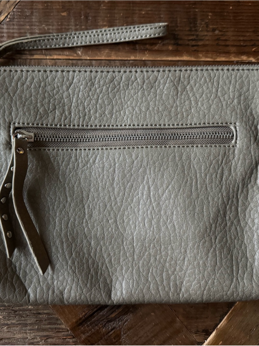 Taupe GrayWristlet Clutch Bag -